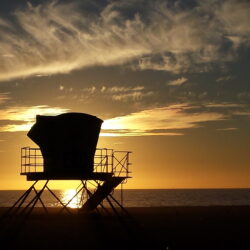 Sunset - lifeguard station2