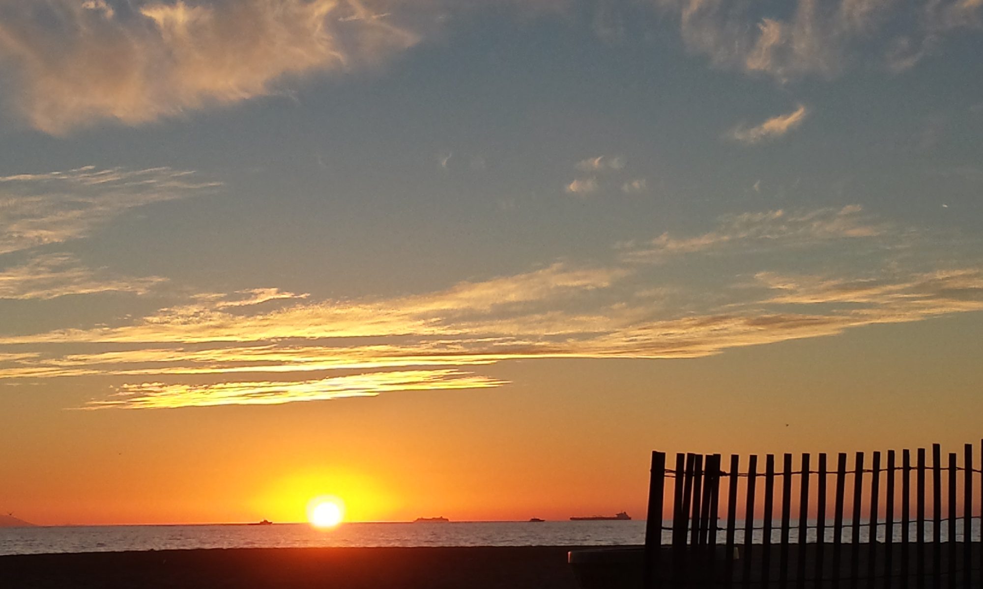 Sunset with Boats